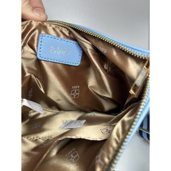 Iman Small Blue Purse with two straps New without tags crossbody - Picture 6 of 10